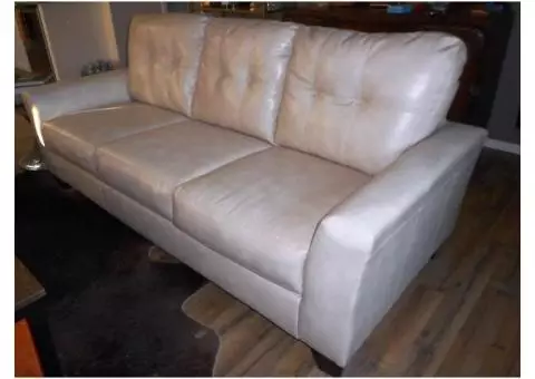 Off white Leather sofa and love seat